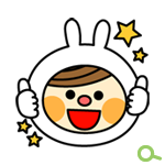 LINEスタンプ-ウサぐるみの「表情スタンプ」